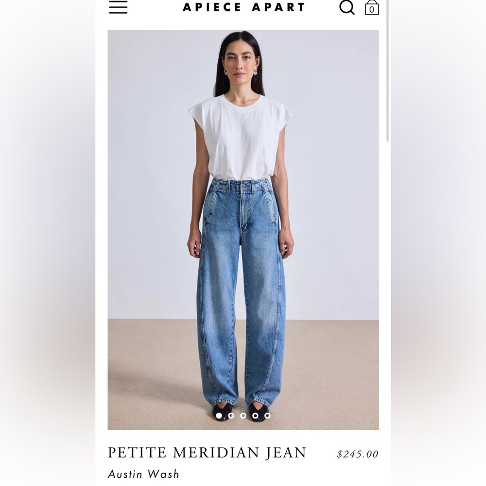 Apiece Apart | Petite Meridian Jean | Austin Wash | 25